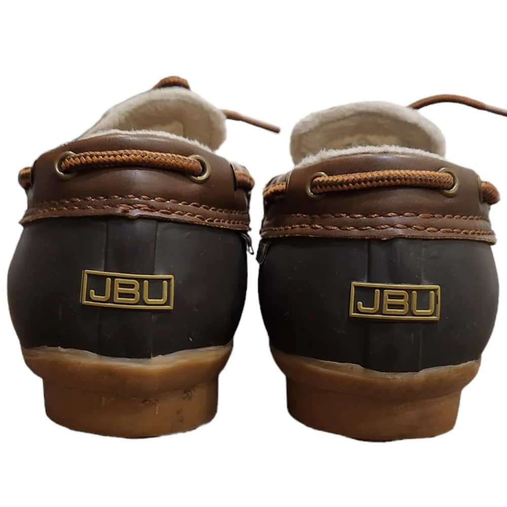 JBU by Jambu Womens Gwen Duck Rubber Faux Fur Lining Boat Shoe Size 10M